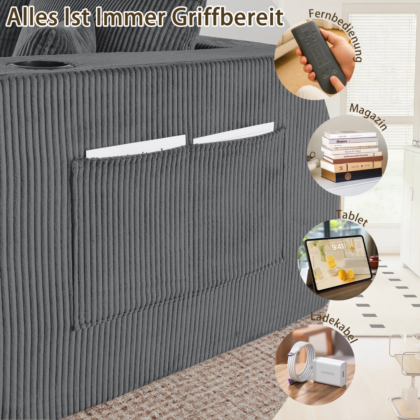 🛋️ Sofá modular modelo Titan de alta calidad con espuma 55D – Confort superior y gran resistencia