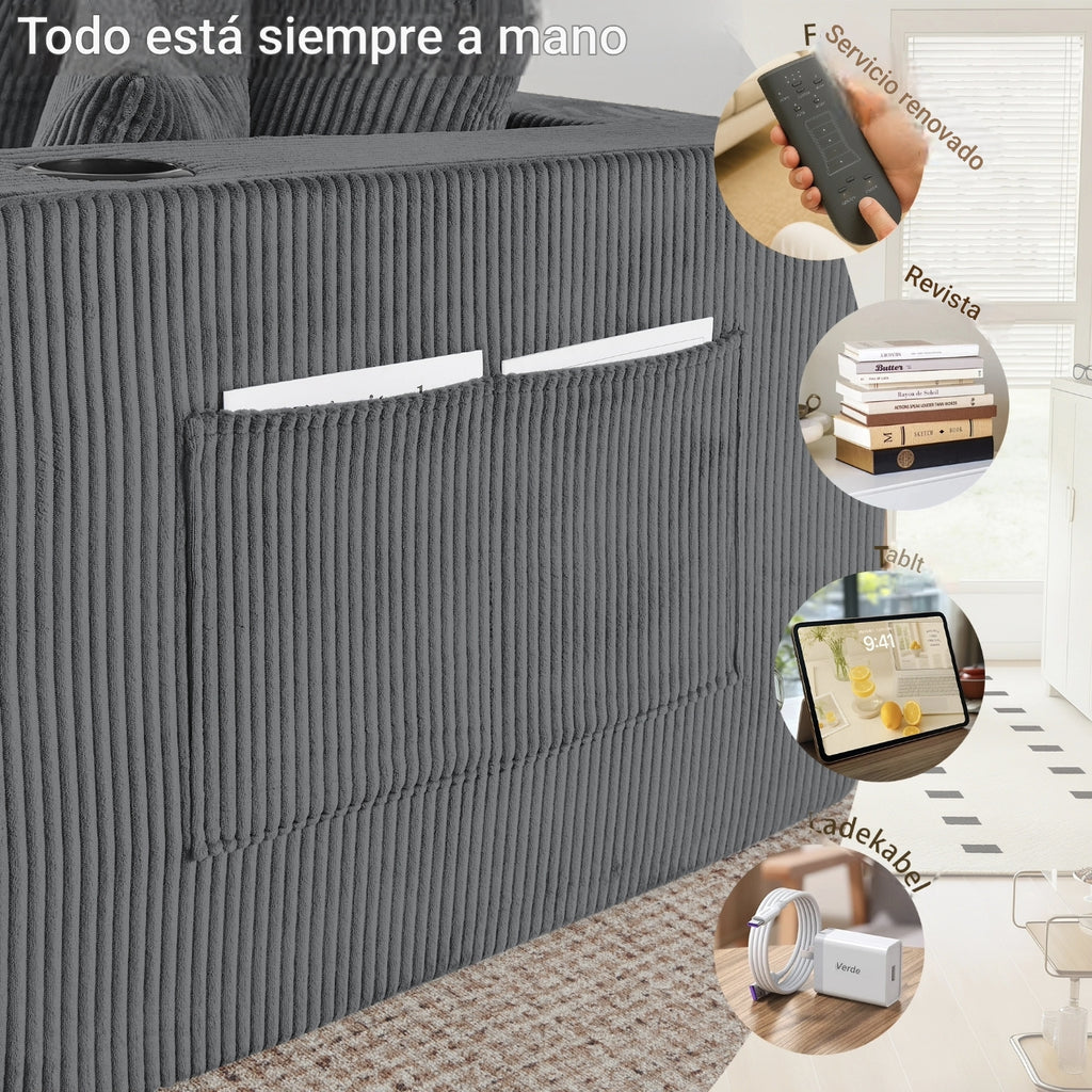 🛋️ Sofá modular modelo Titan de alta calidad con espuma 55D – Confort superior y gran resistencia