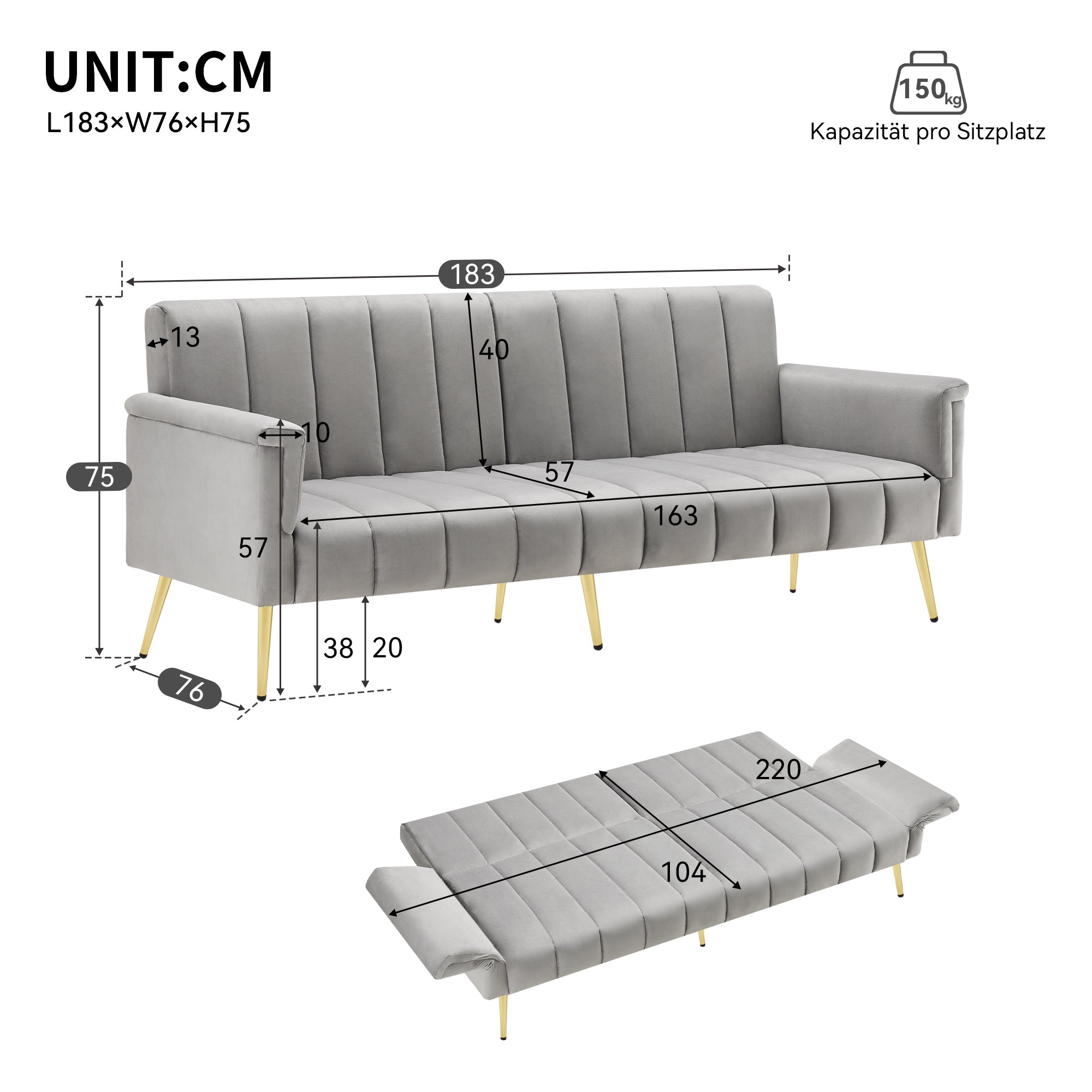 🛋️ Sofá cama Modelo LINEA SOFT BED