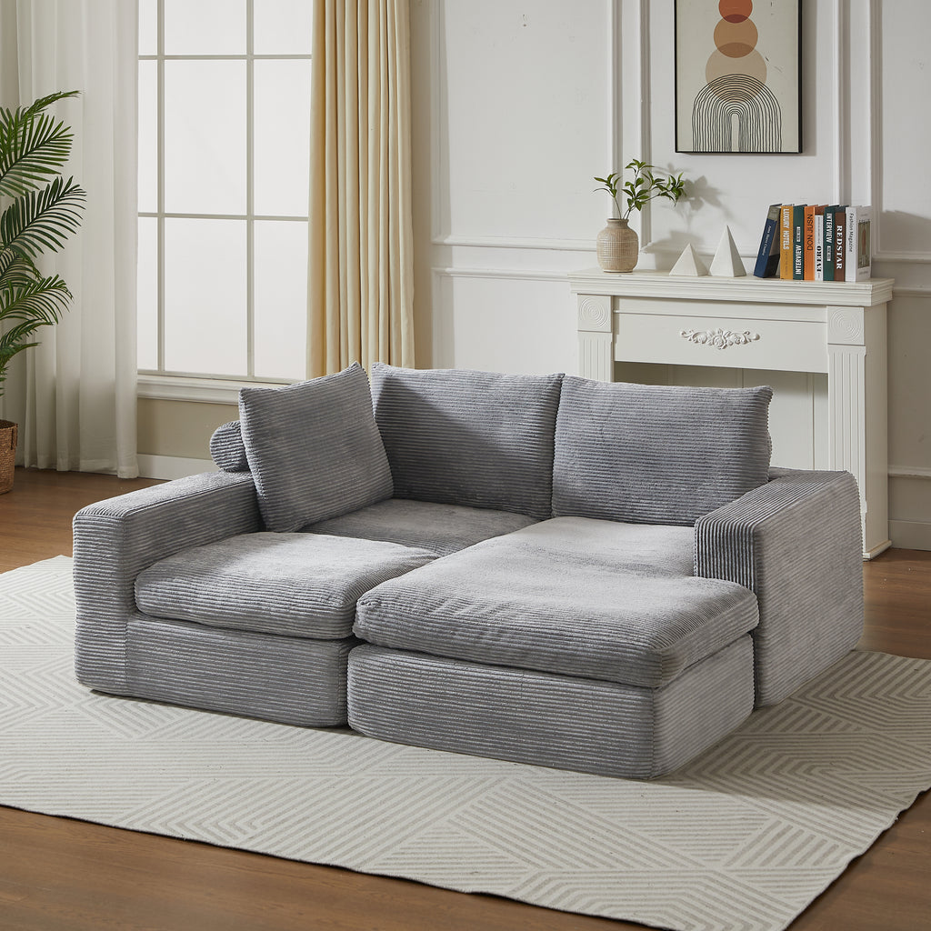 Sofá Modular premium modelo Roma long - con espuma de alta densidad 55D HR y asientos efecto nube
