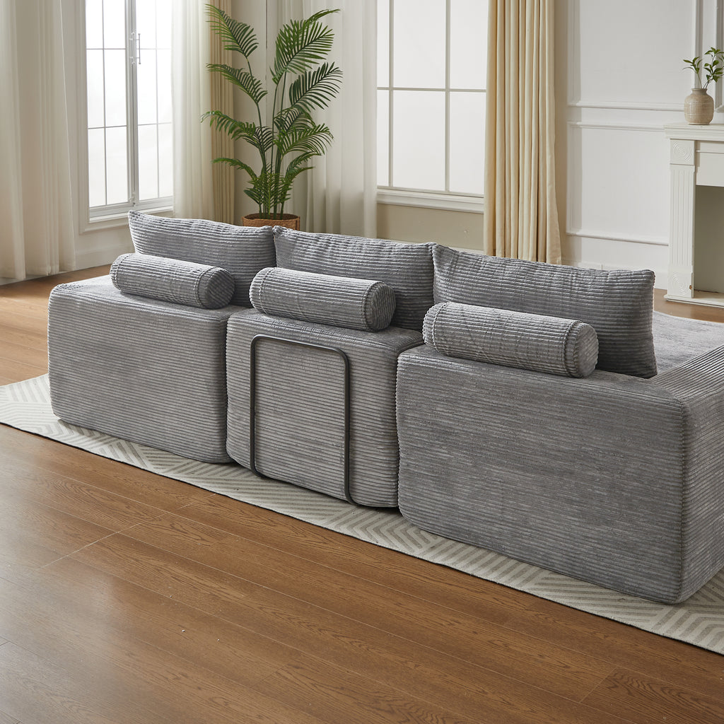 Sofá Modular premium modelo Roma long - con espuma de alta densidad 55D HR y asientos efecto nube