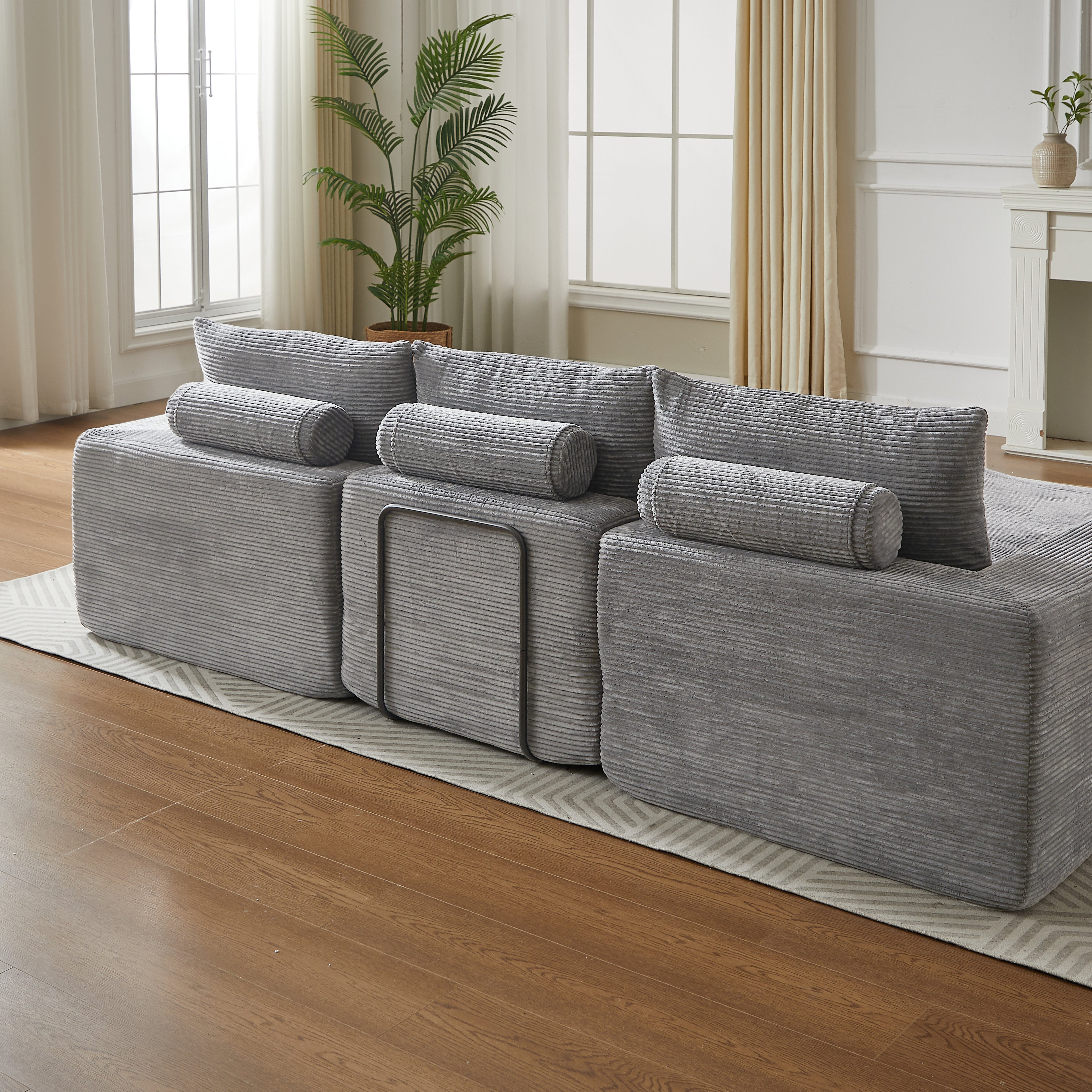 Sofá Modular premium modelo Roma long - con espuma de alta densidad 55D HR y asientos efecto nube