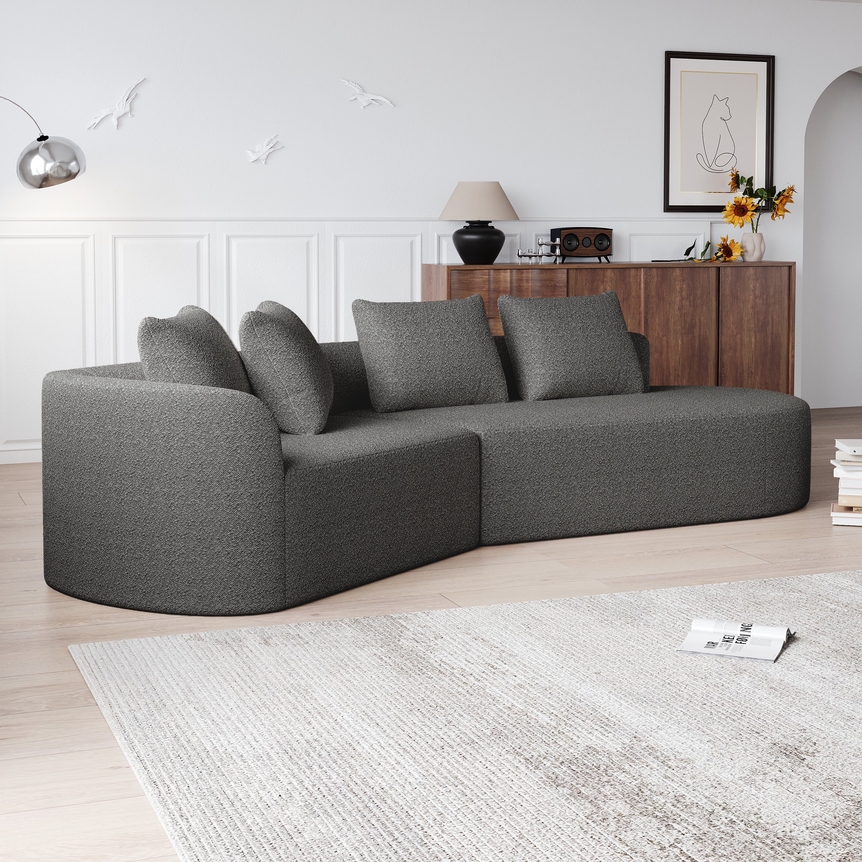 Sofá Modular Modelo TBO Exclusive,  diseño único y premium con espuma de alta densidad 55D HR y chenilla Bélga