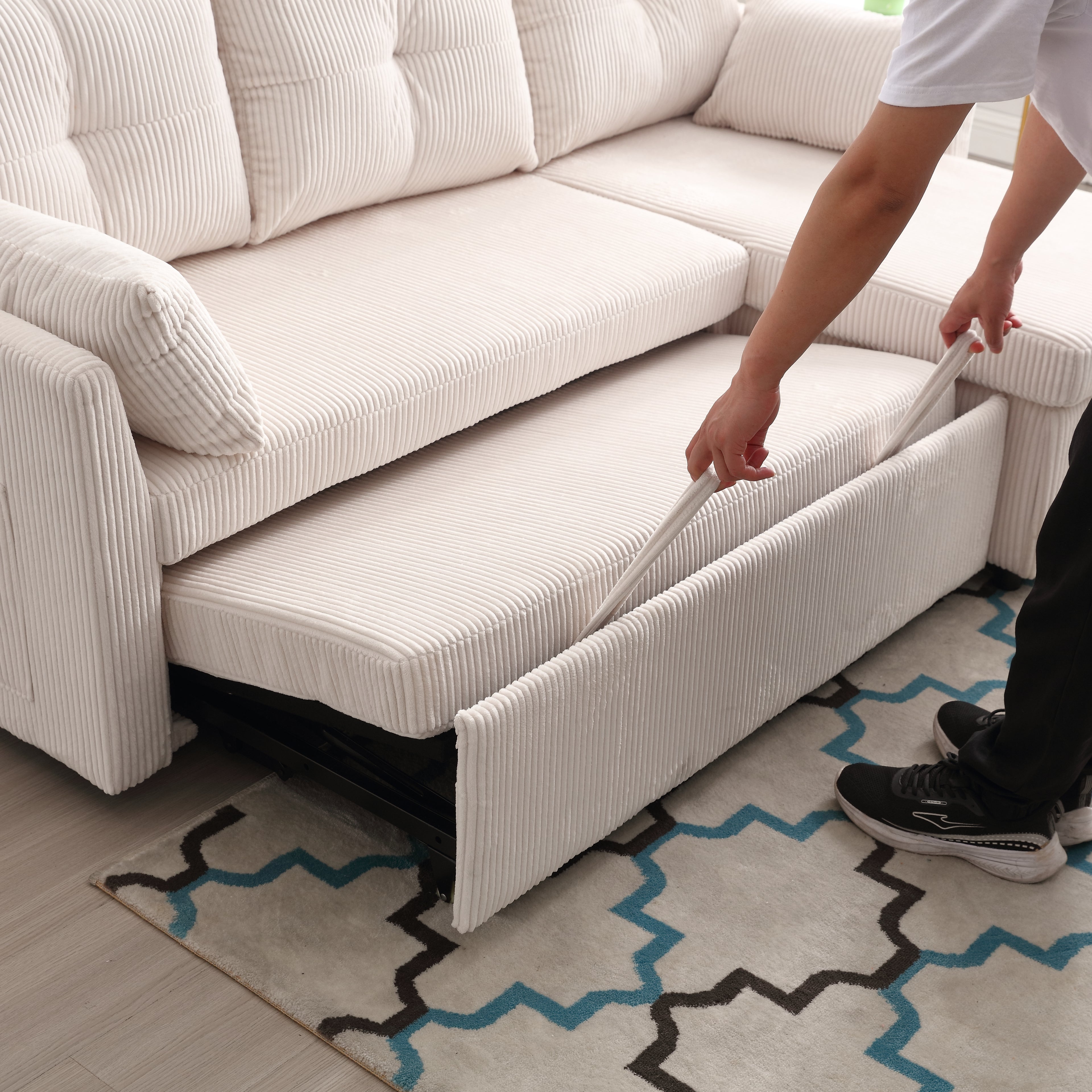 Sofá cama con chaise longue modelo Neo long