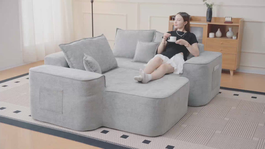 Sofá Modular Luna – Espuma 55D HR y Tapicería Belga