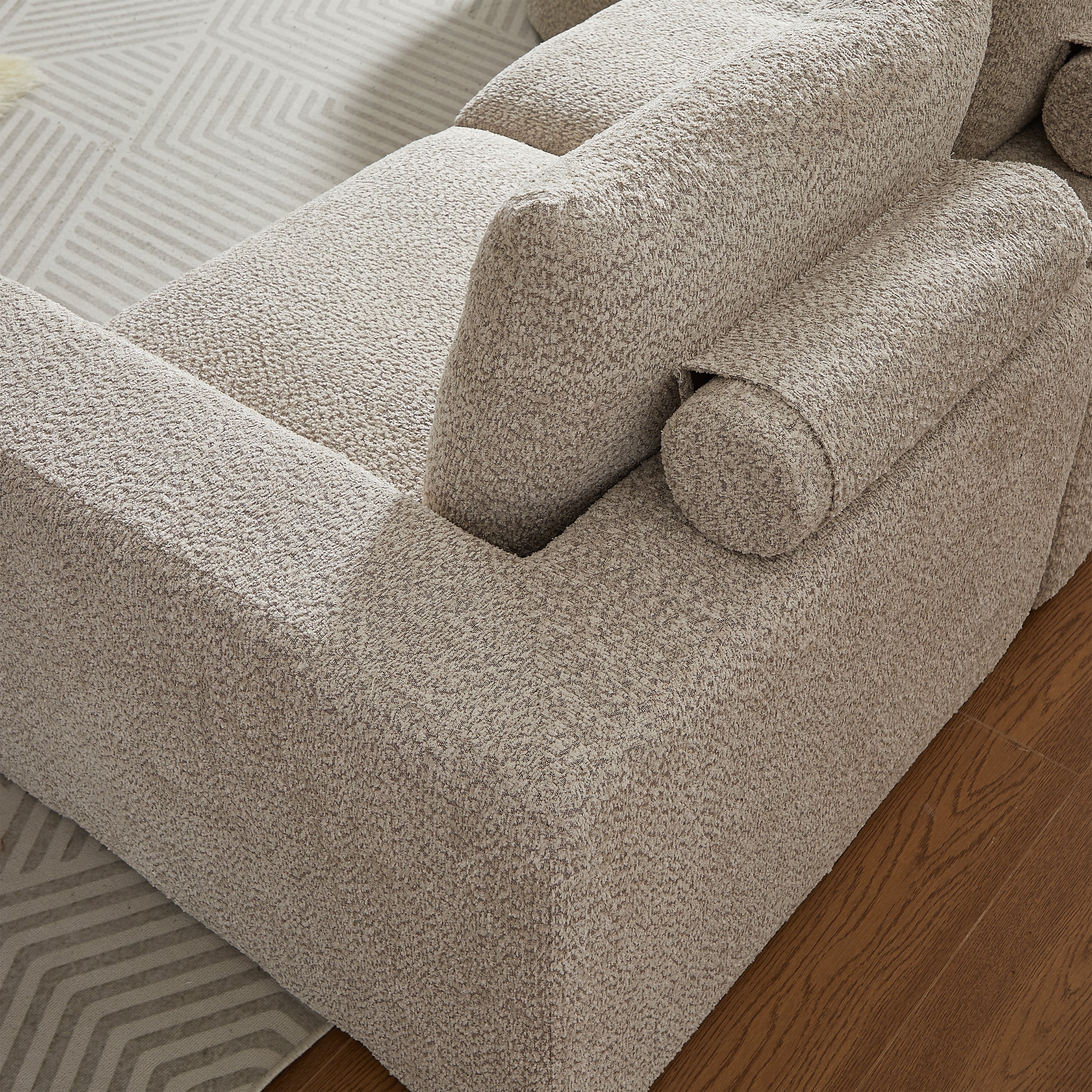 Sofá modular de diseño Nuvola Luxe. en chenilla premium y espuma de alta densidad 55D HR