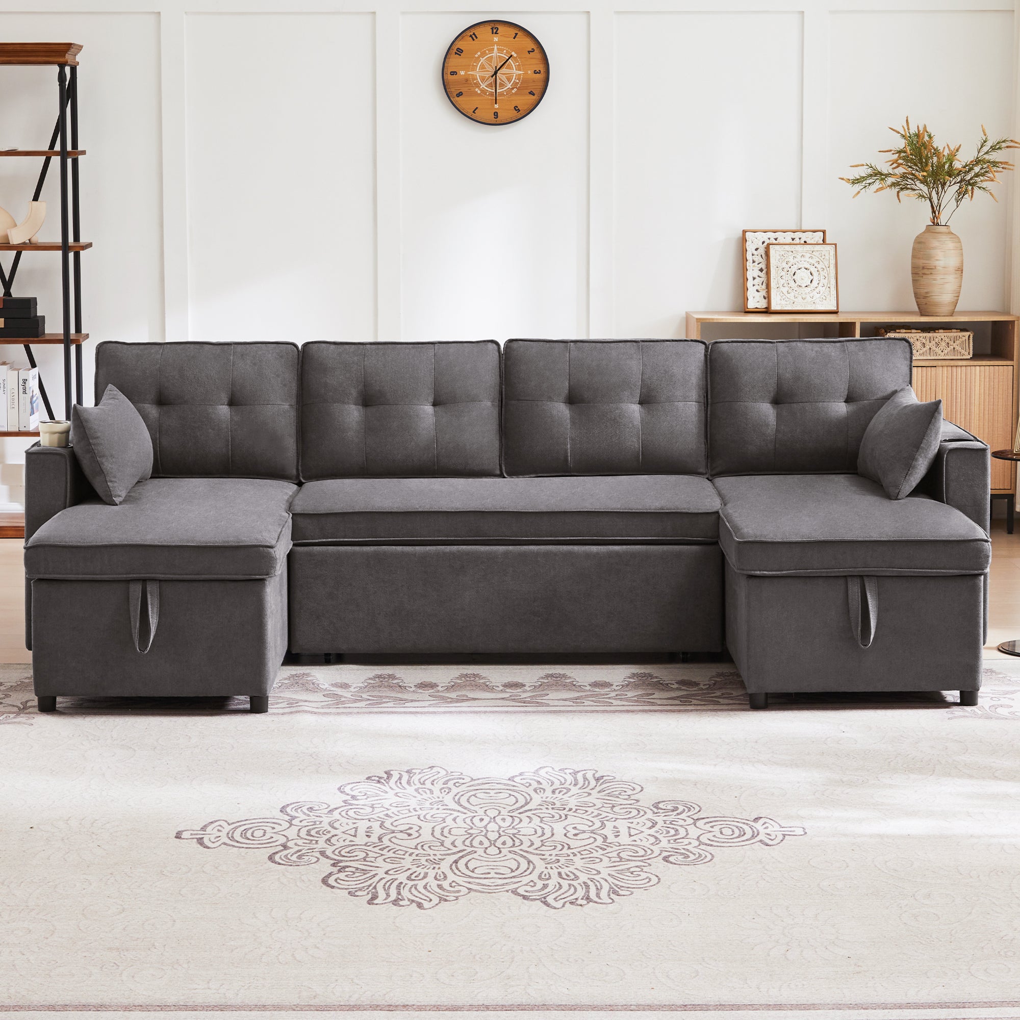 Sofa Cama Panorámico Modular en "U": El Rey del Confort y el Lujo Europeo