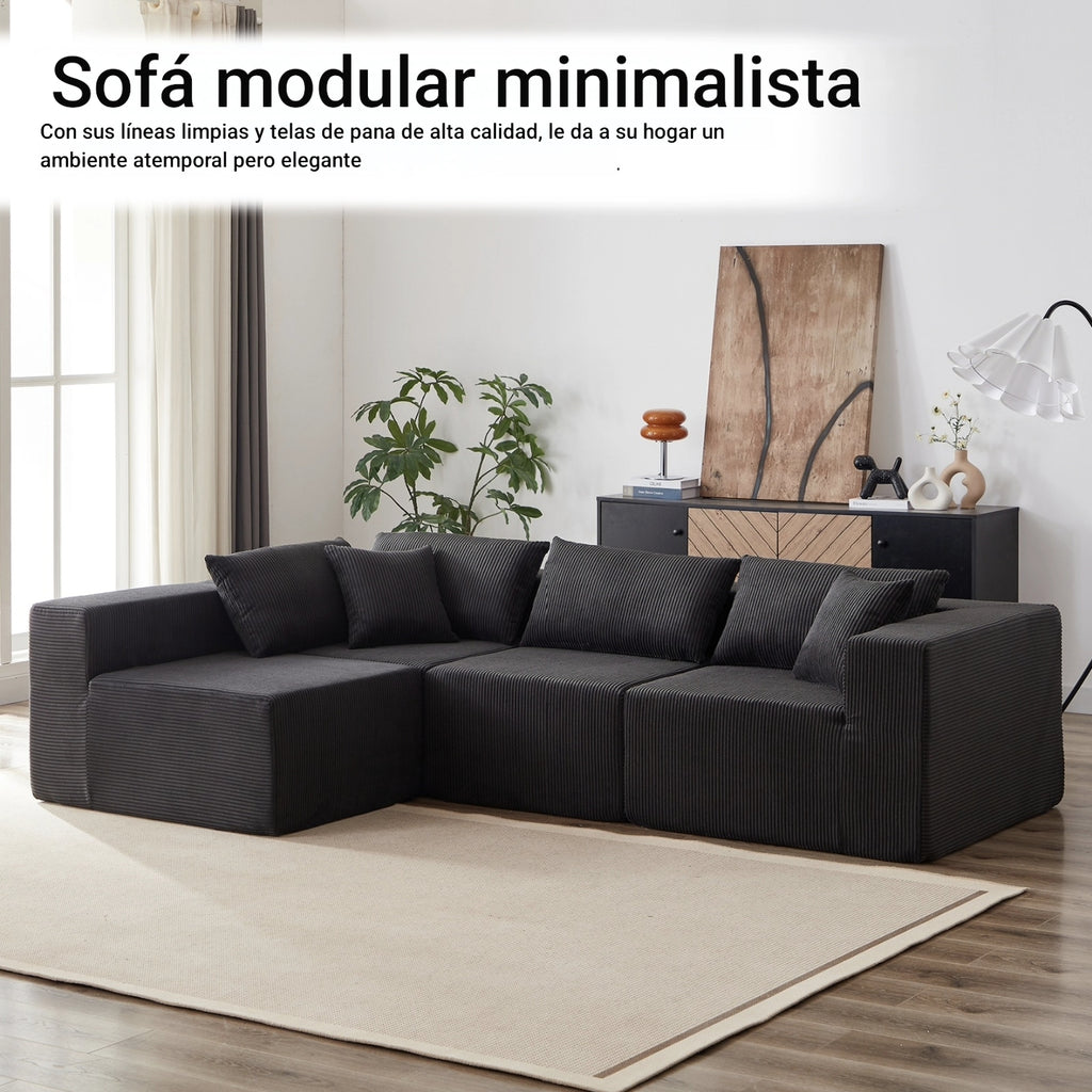 Sofá modular premium modelo milano modular con espuma de alta densidad 55D HR