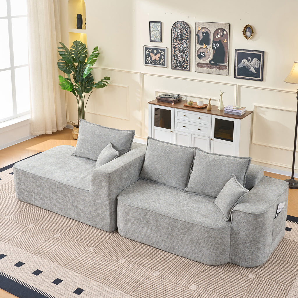 Sofá Modular Luna – Espuma 55D HR y Tapicería Belga