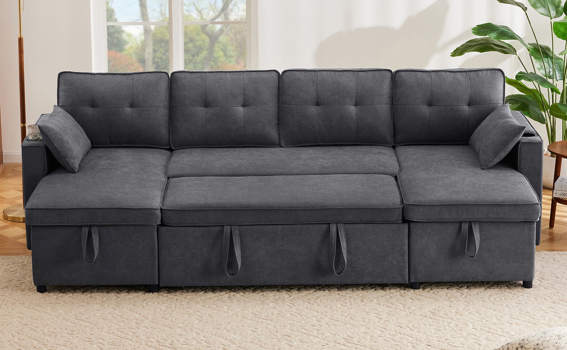 Sofa Cama Panorámico Modular en "U": El Rey del Confort y el Lujo Europeo