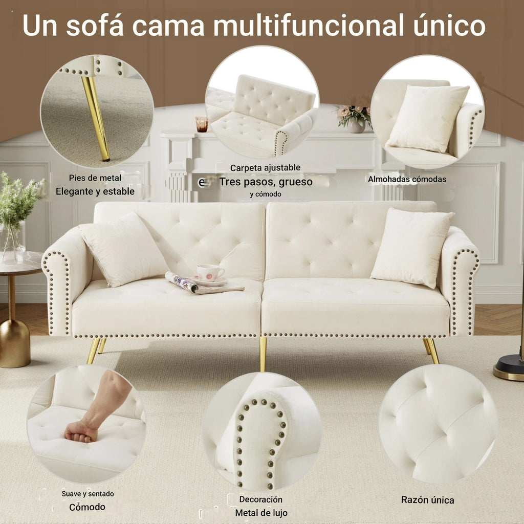 Sofá Cama Nord-Confort: Elegancia Neoclásica y Versatilidad Total