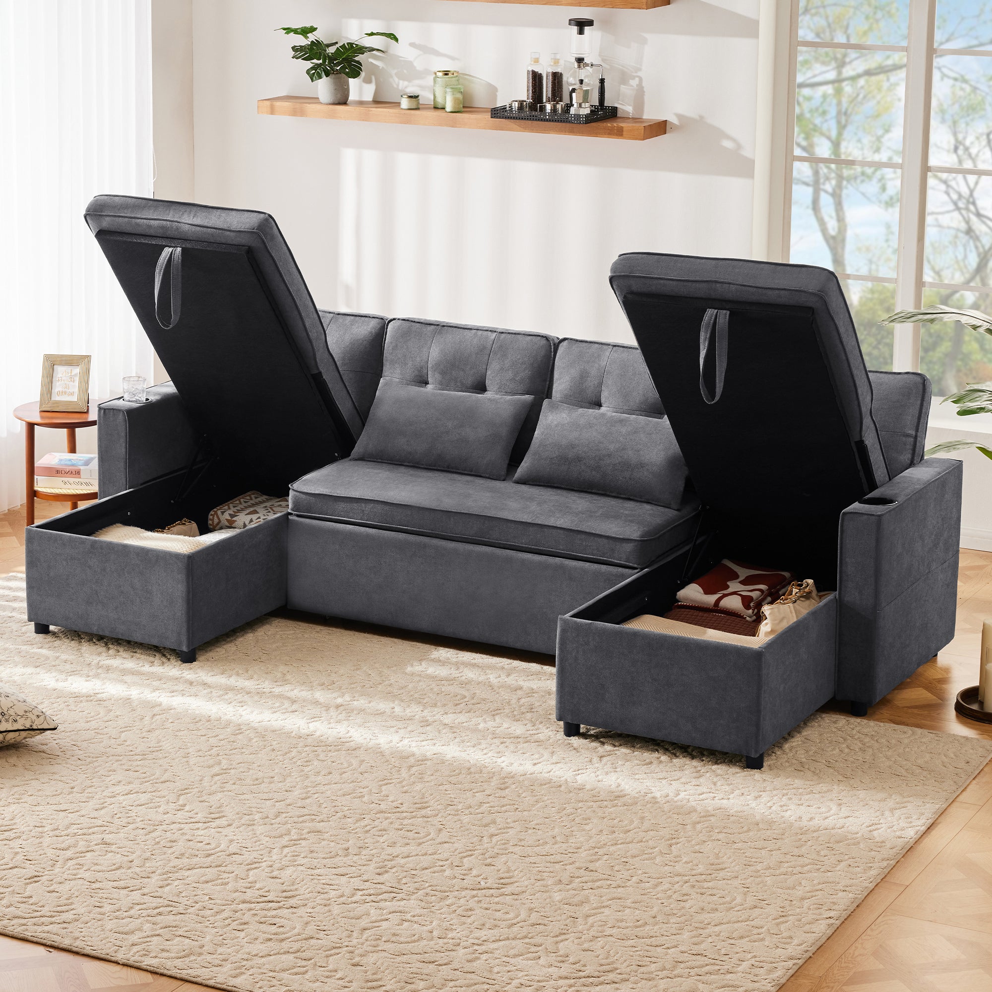 Sofa Cama Panorámico Modular en "U": El Rey del Confort y el Lujo Europeo
