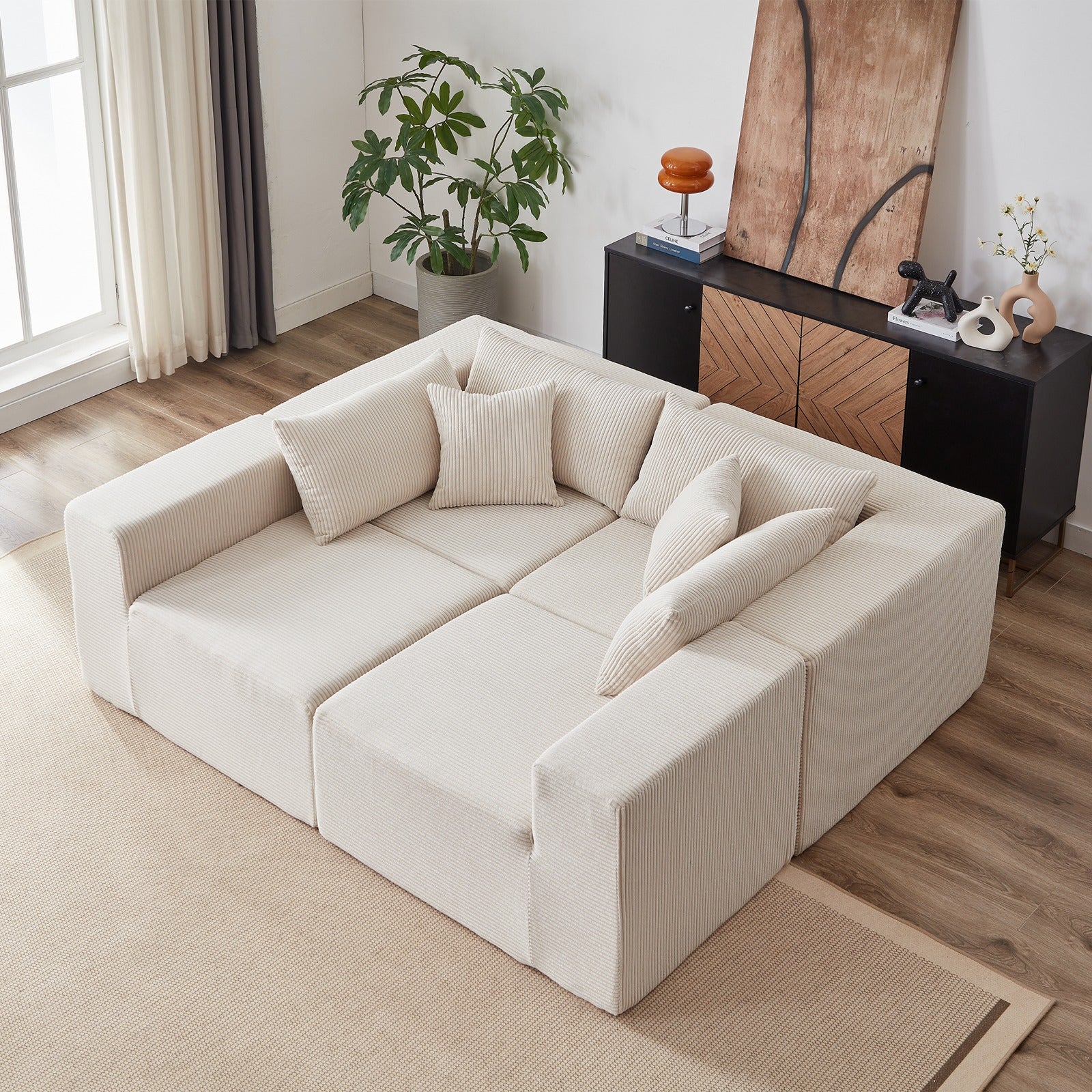 Sofá modular premium modelo milano modular con espuma de alta densidad 55D HR