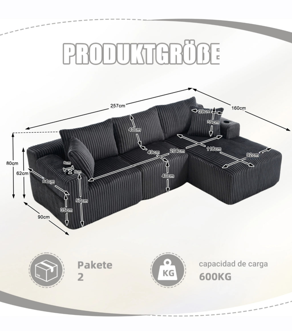 Sofá modular premium  Velvet-Tech 55D  La Ingeniería del Descanso Definitivo