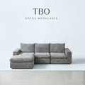 Sofá Modular premium modelo Roma long - con espuma de alta densidad 55D HR y asientos efecto nube