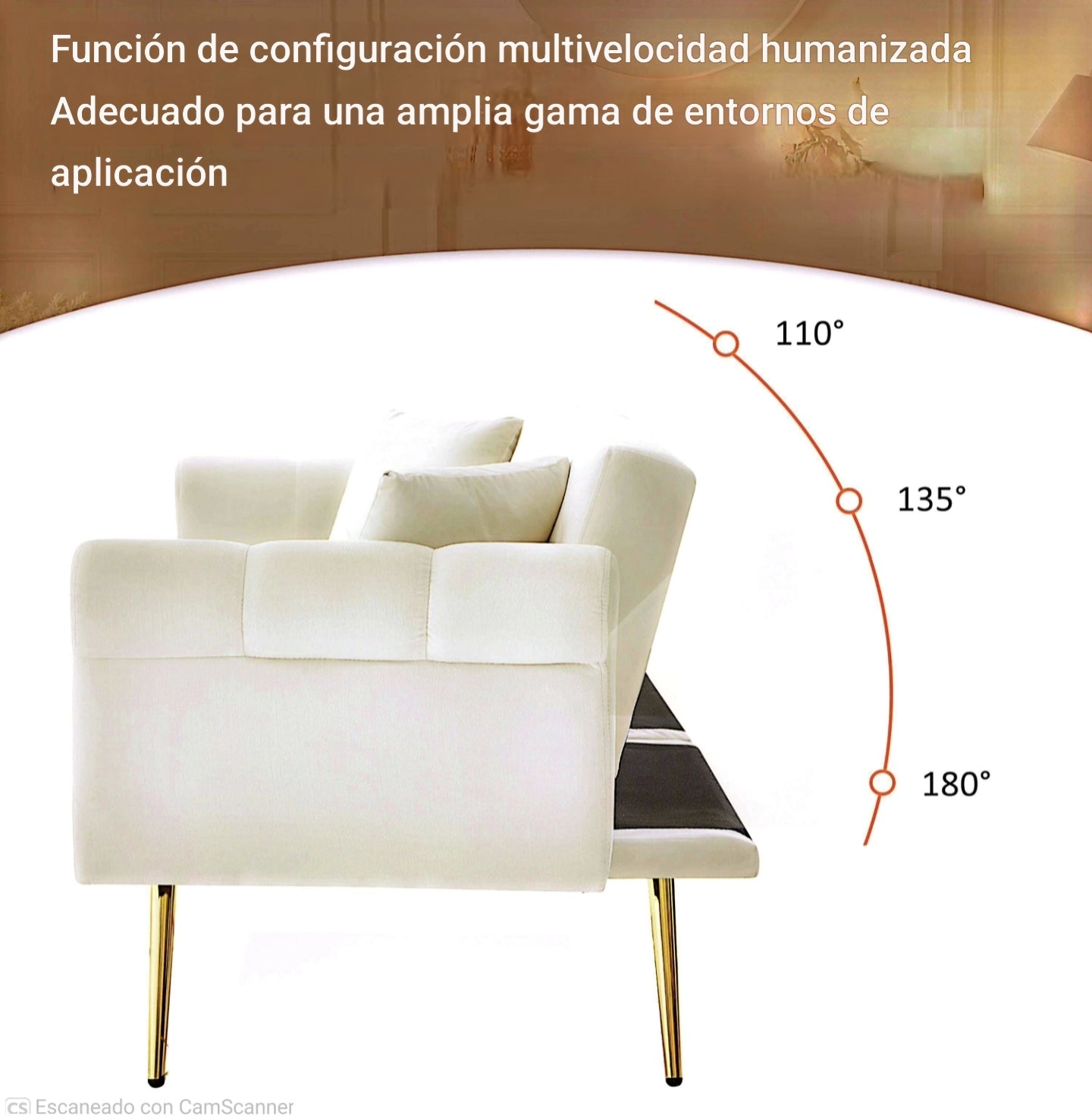 Sofá Cama Nord-Confort: Elegancia Neoclásica y Versatilidad Total