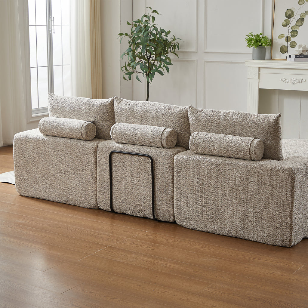 Sofá modular de diseño Nuvola Luxe. en chenilla premium y espuma de alta densidad 55D HR
