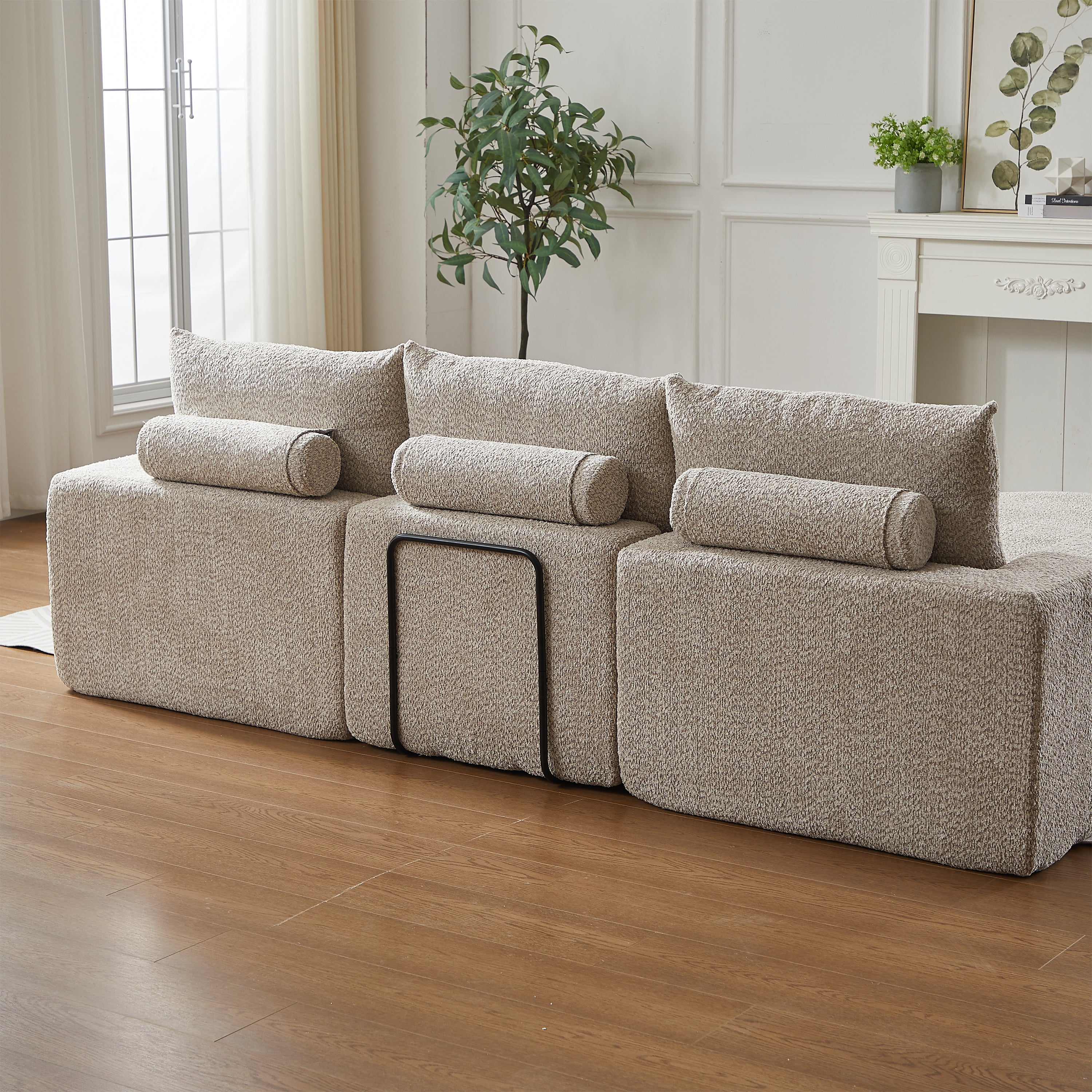 Sofá modular de diseño Nuvola Luxe. en chenilla premium y espuma de alta densidad 55D HR