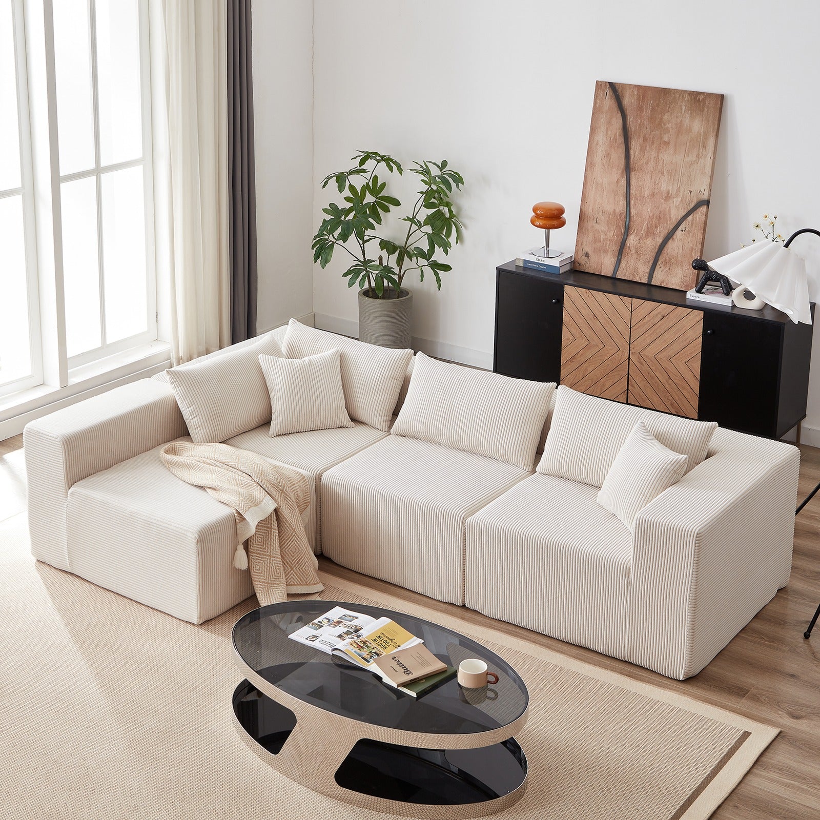Sofá modular premium modelo milano modular con espuma de alta densidad 55D HR