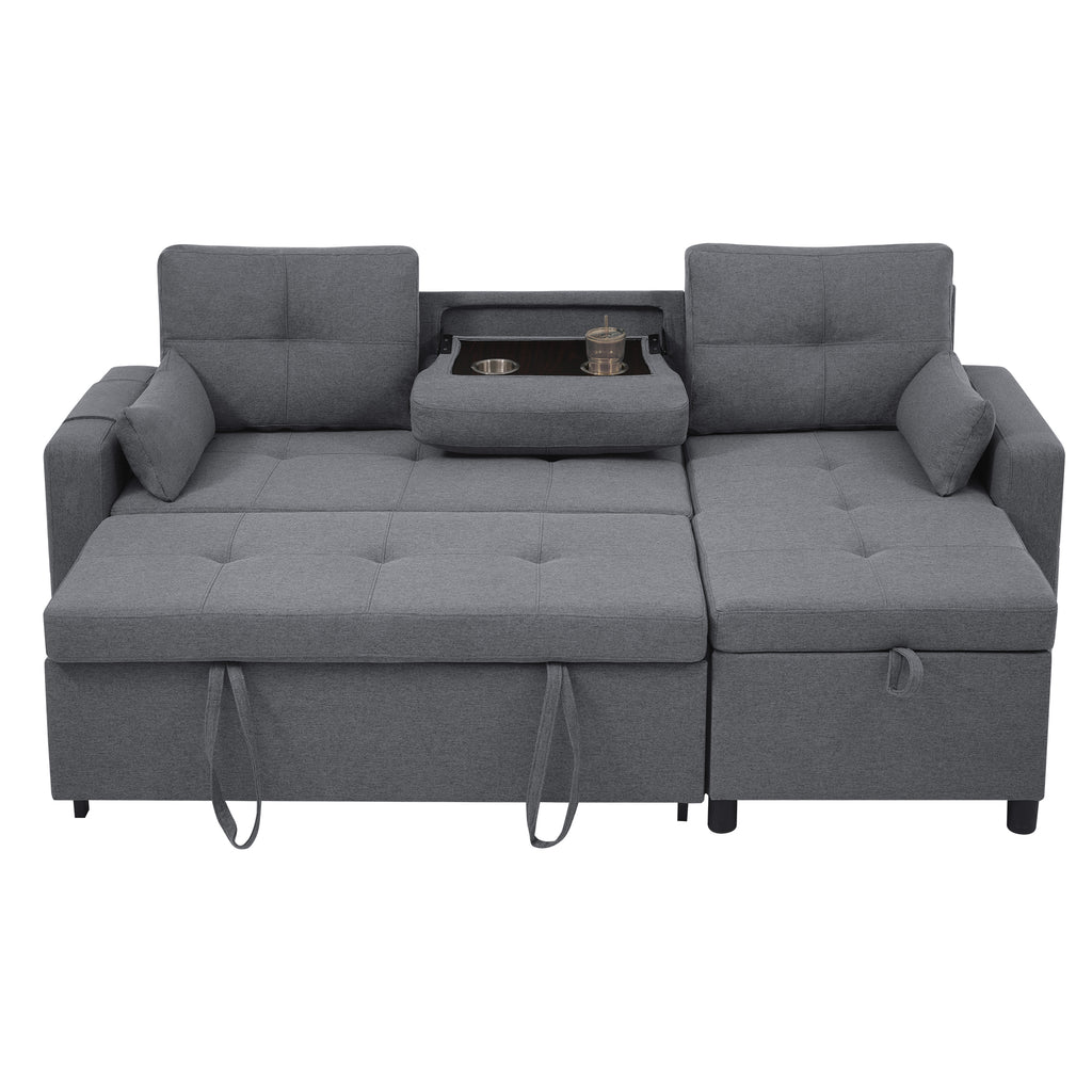 Sofá Cama Modular Multifuncional con Chaise Longue Reversible