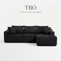 Sofá modular premium  Velvet-Tech 55D  La Ingeniería del Descanso Definitivo