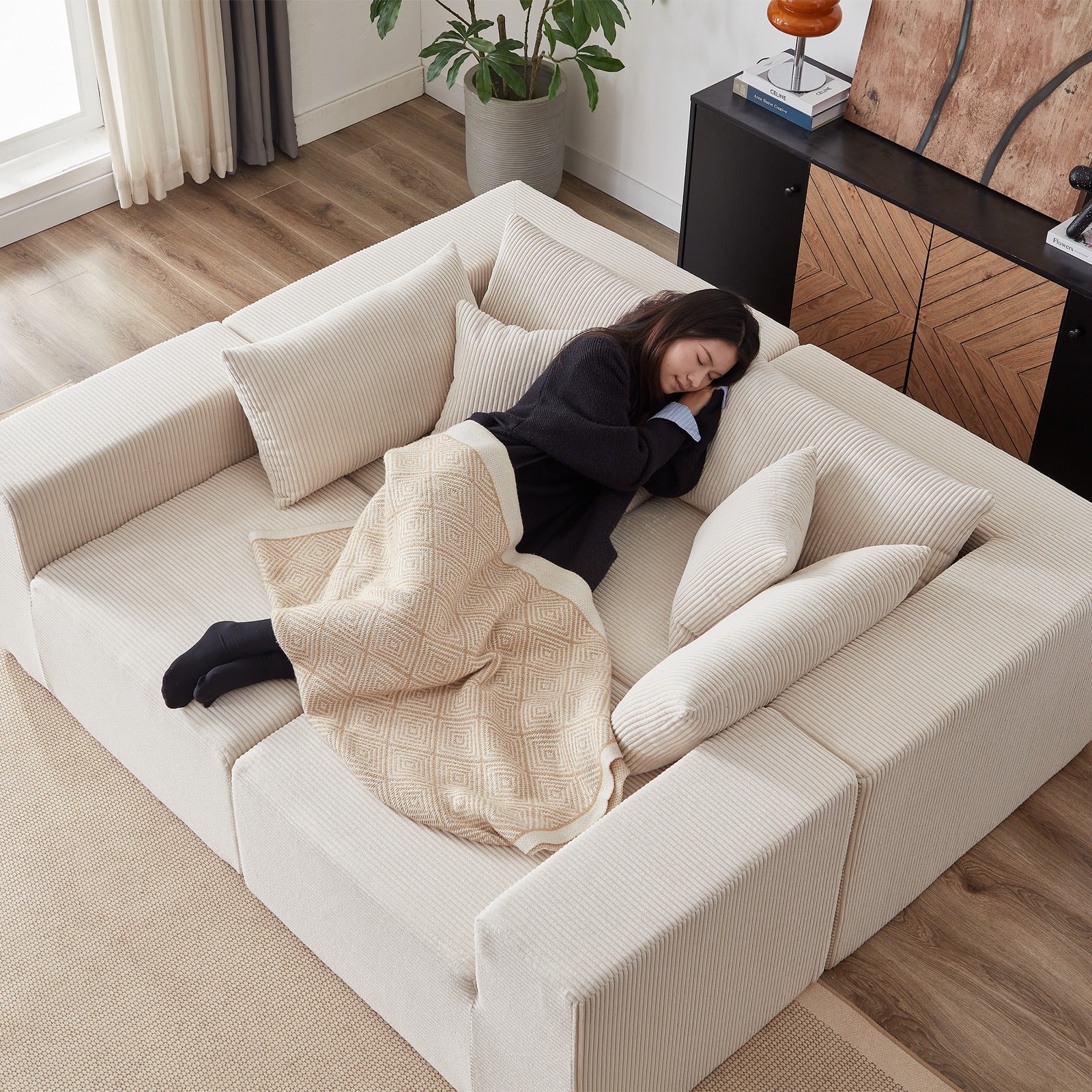 Sofá modular premium modelo milano modular con espuma de alta densidad 55D HR